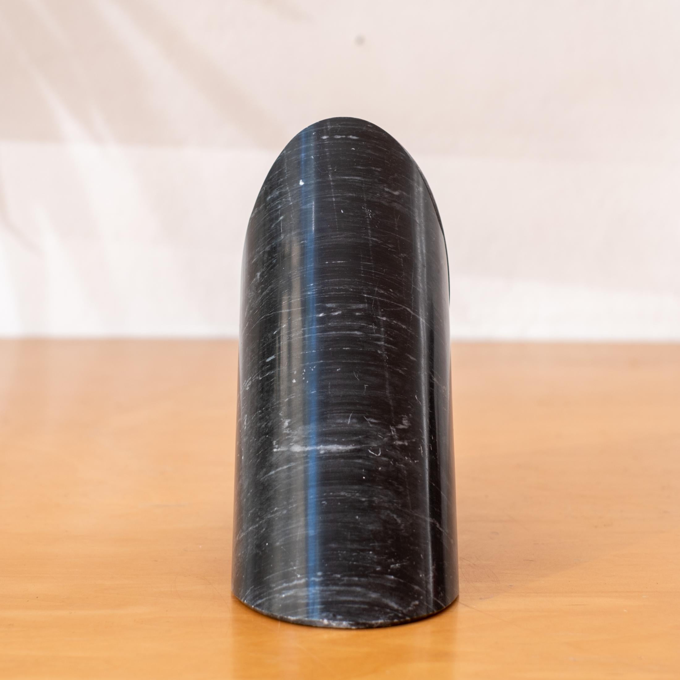 Italian Architectural Black Marble Bookends 1970s For Sale 1
