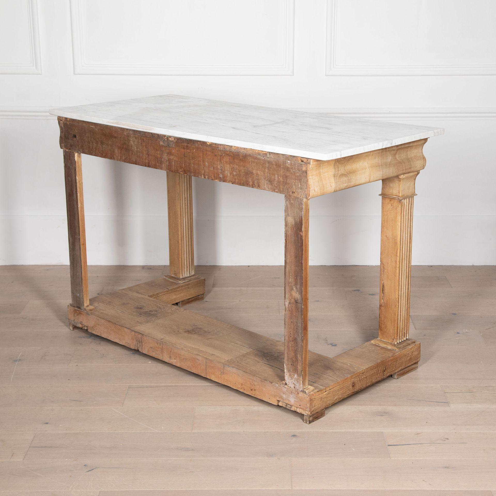 Italian Architectural Bleached Walnut Console Table In Good Condition For Sale In Gloucestershire, GB
