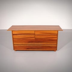 Commode architecturale italienne en noyer 1970 Italie