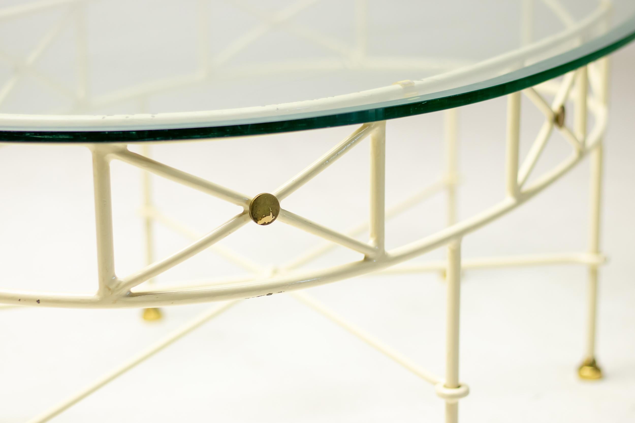 Mid-Century Modern Table basse italienne en verre architectural en vente