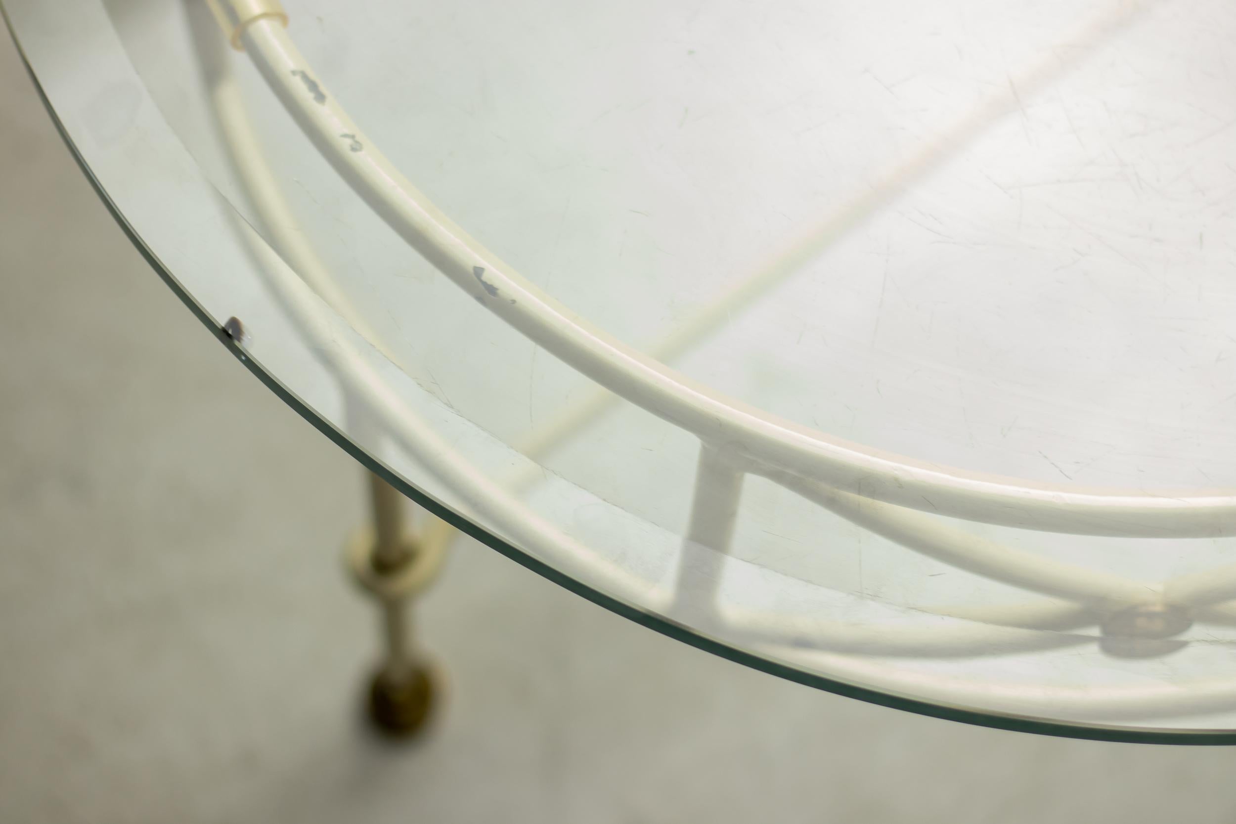 Table basse italienne en verre architectural en vente 1