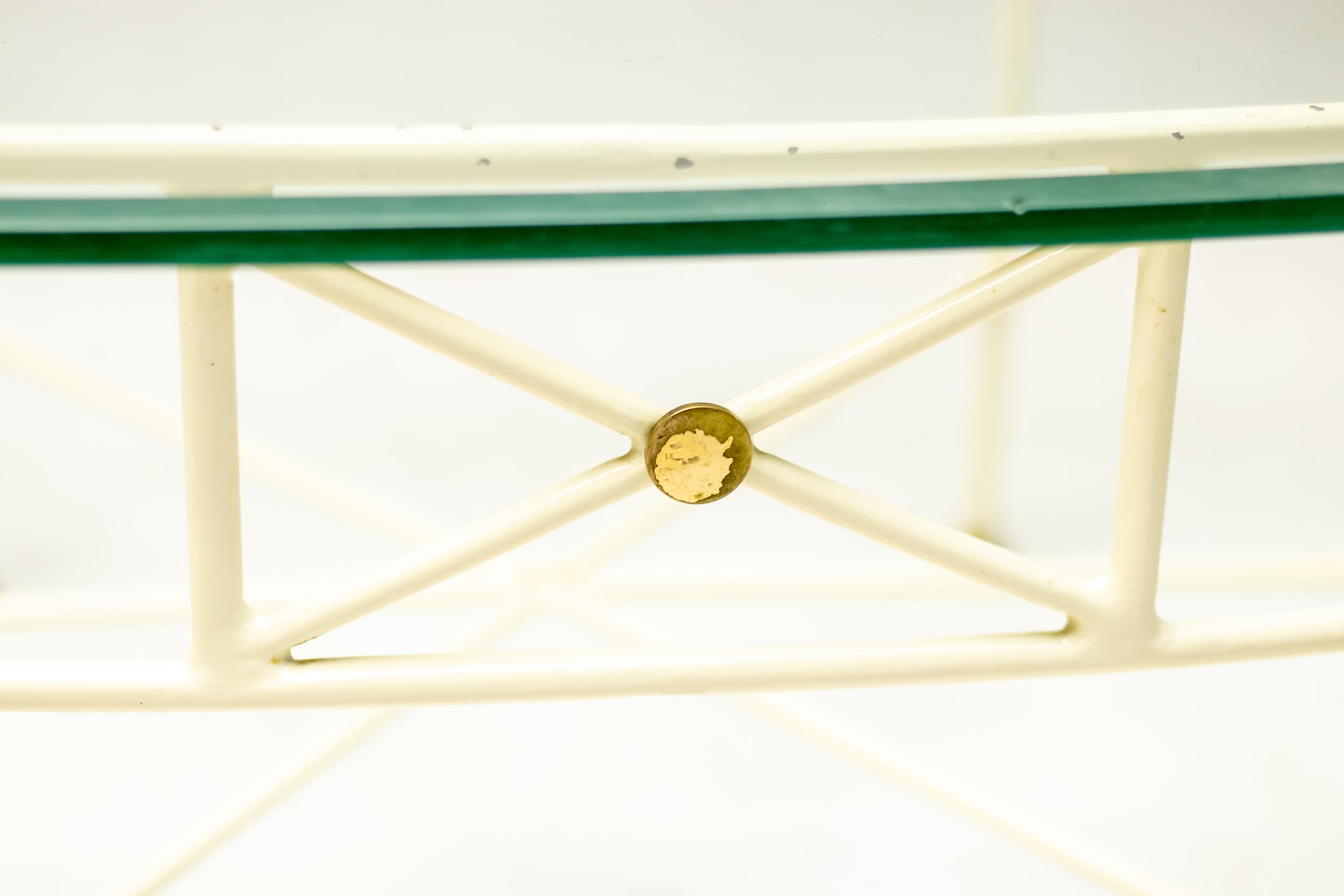 Table basse italienne en verre architectural en vente 2