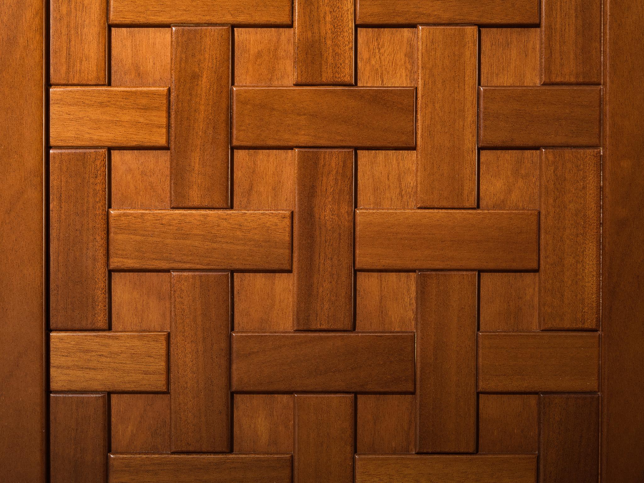 Postmoderno Credenza architettonica italiana con struttura a griglia in Meranti in vendita