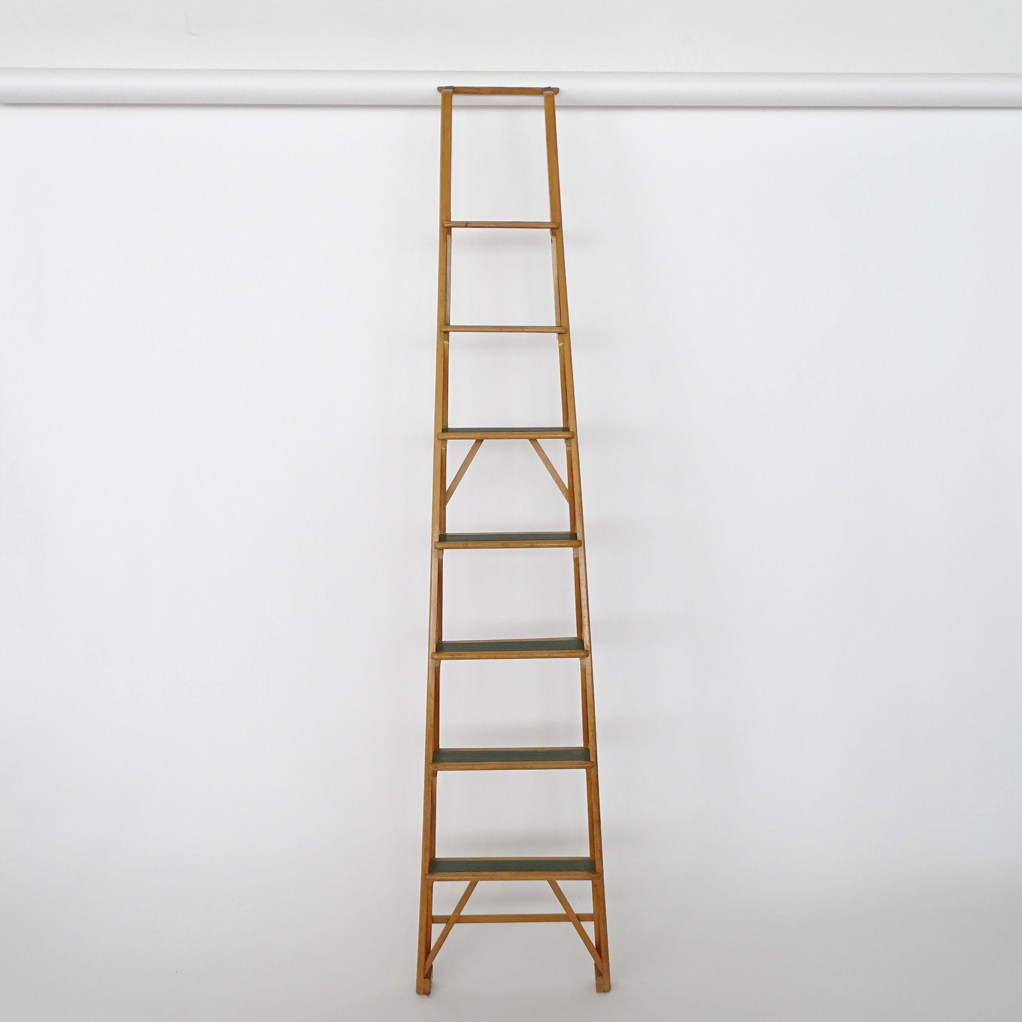 Italian Architectural library ladder 
Attributed to Franco Albini, 1950s.