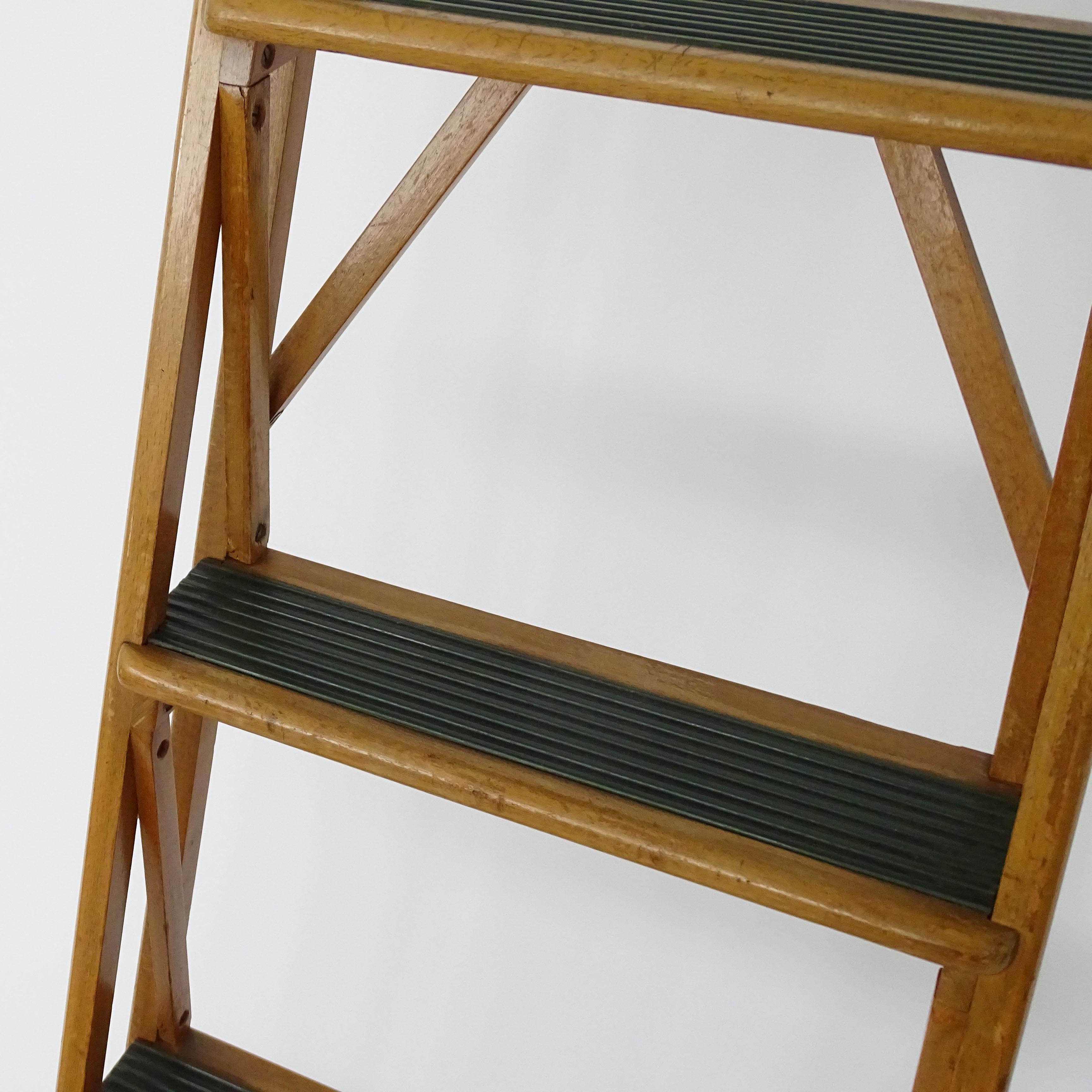 Mid-20th Century Italian Architectural Library Ladder Attributed to Franco Albini, 1950s