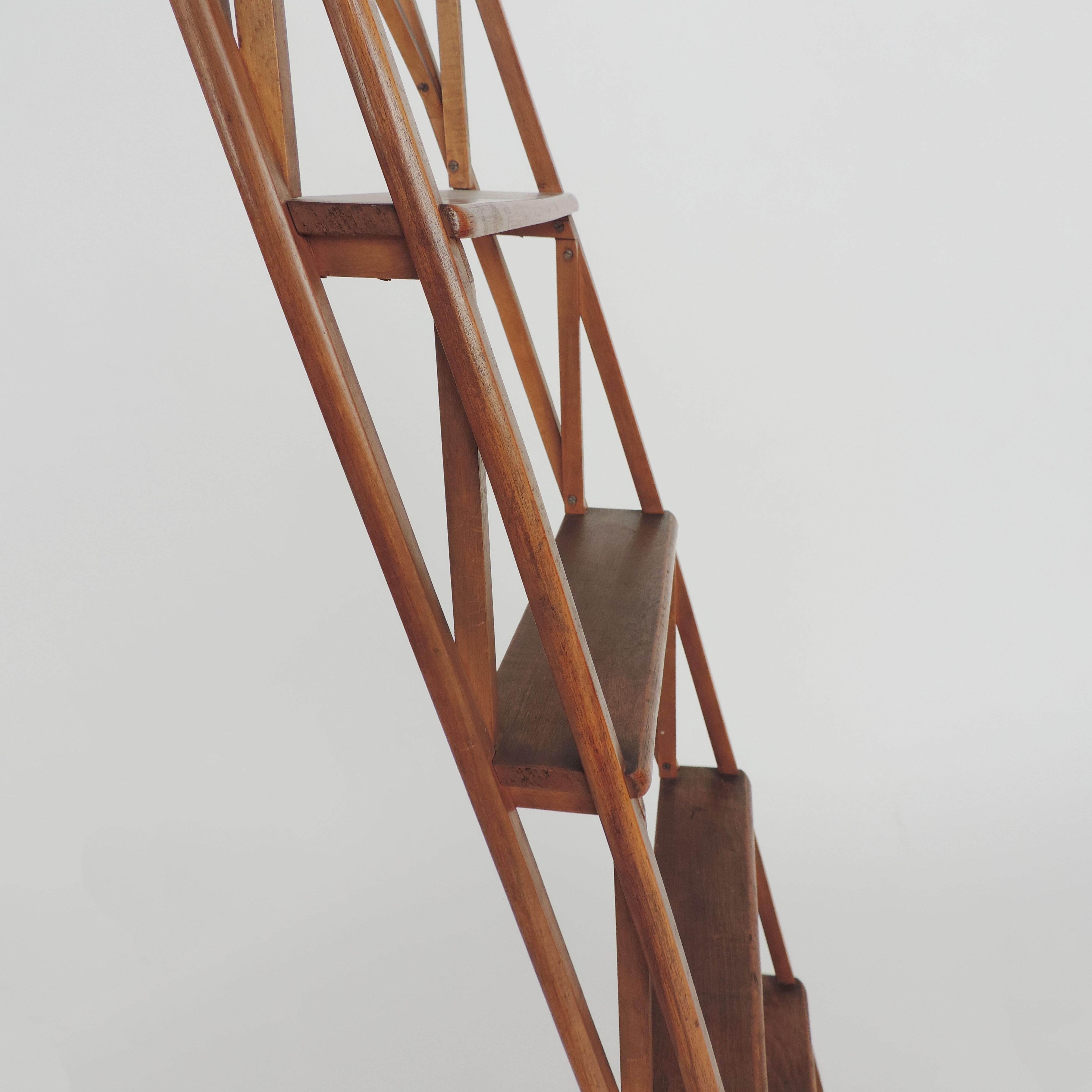 Italian Architectural Library Ladder Attributed to Franco Albini, 1950s 1