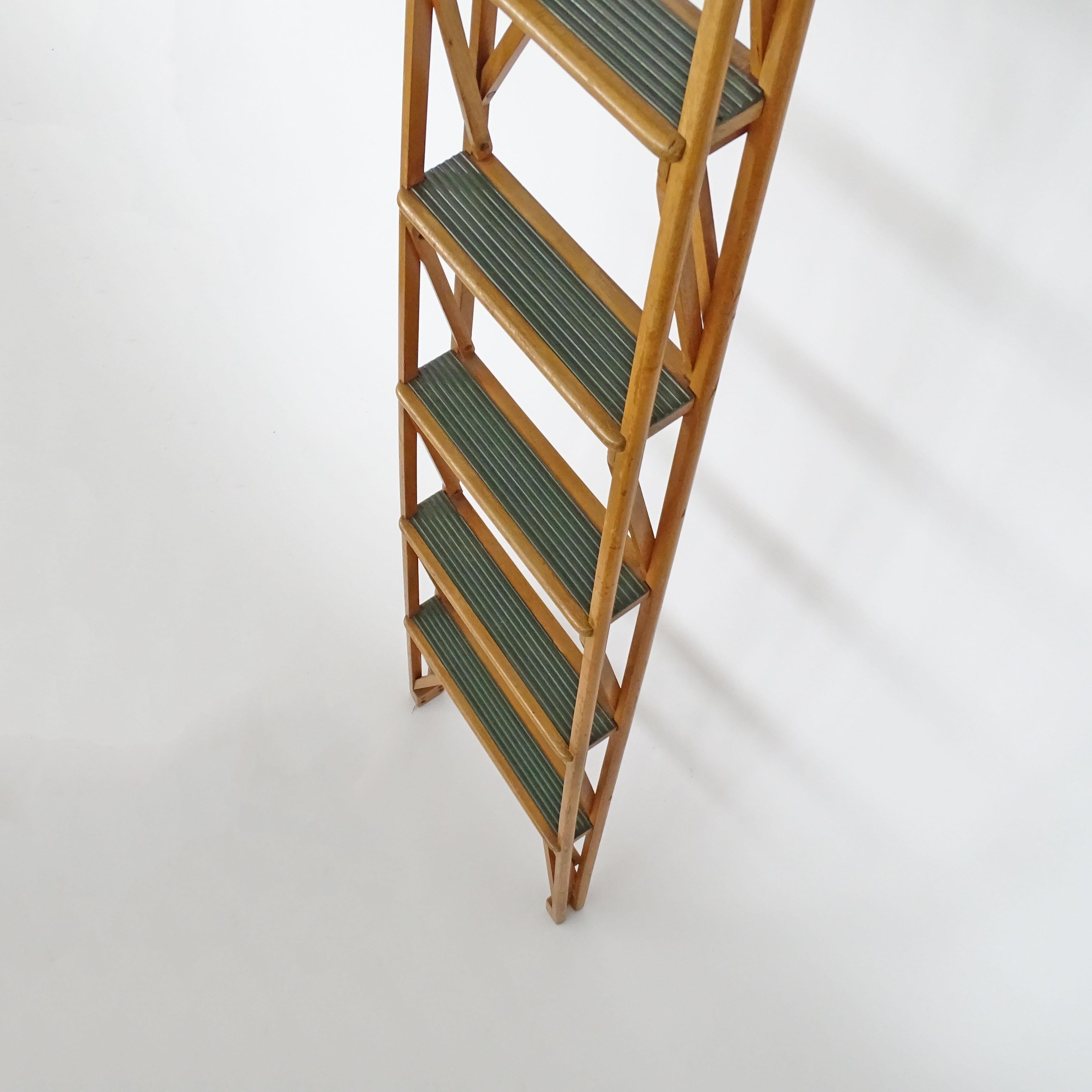 Italian Architectural Library Ladder Attributed to Franco Albini, 1950s 1