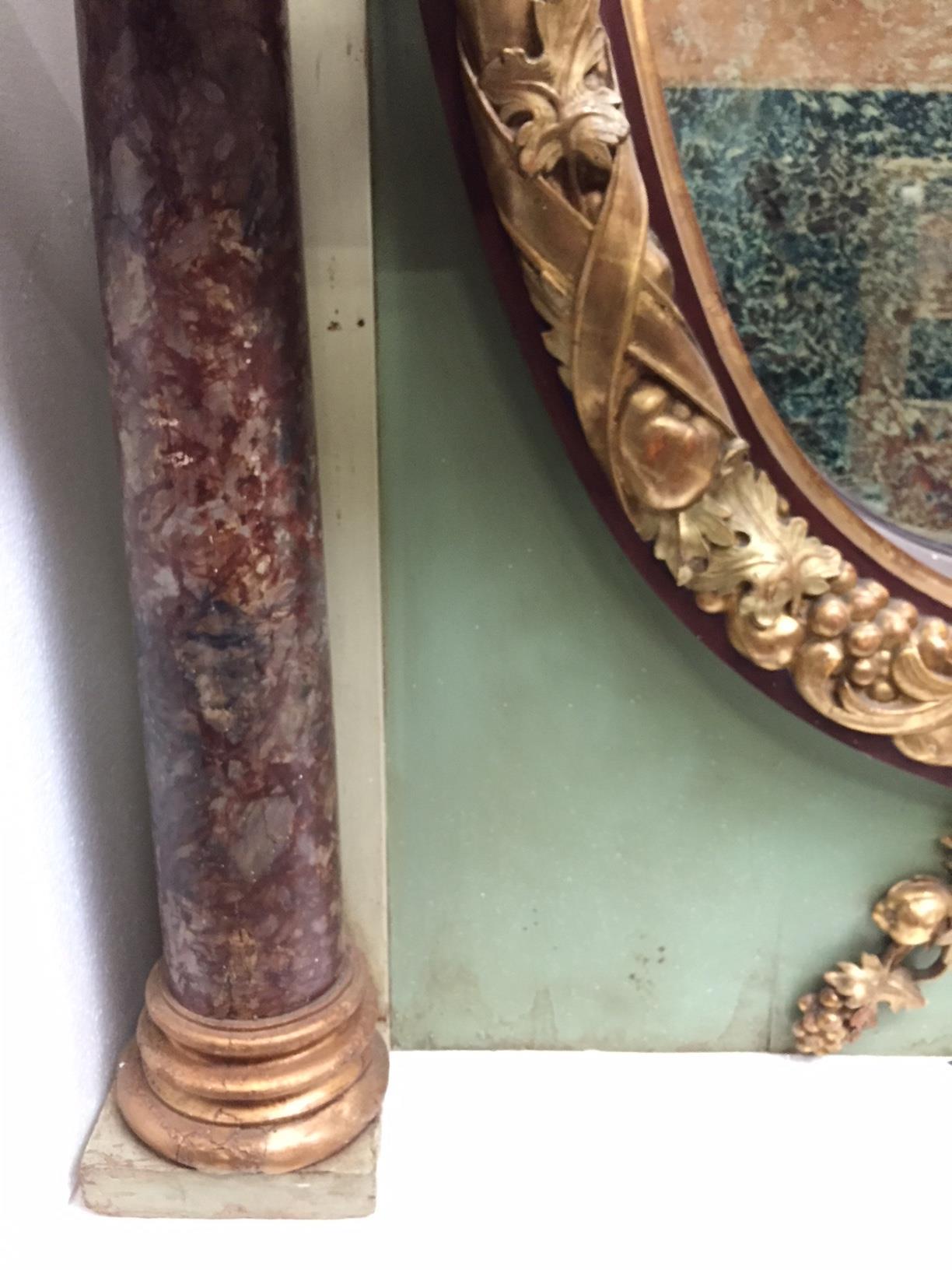 Italian Painted over Mantel Mirror, 19th Century For Sale 3