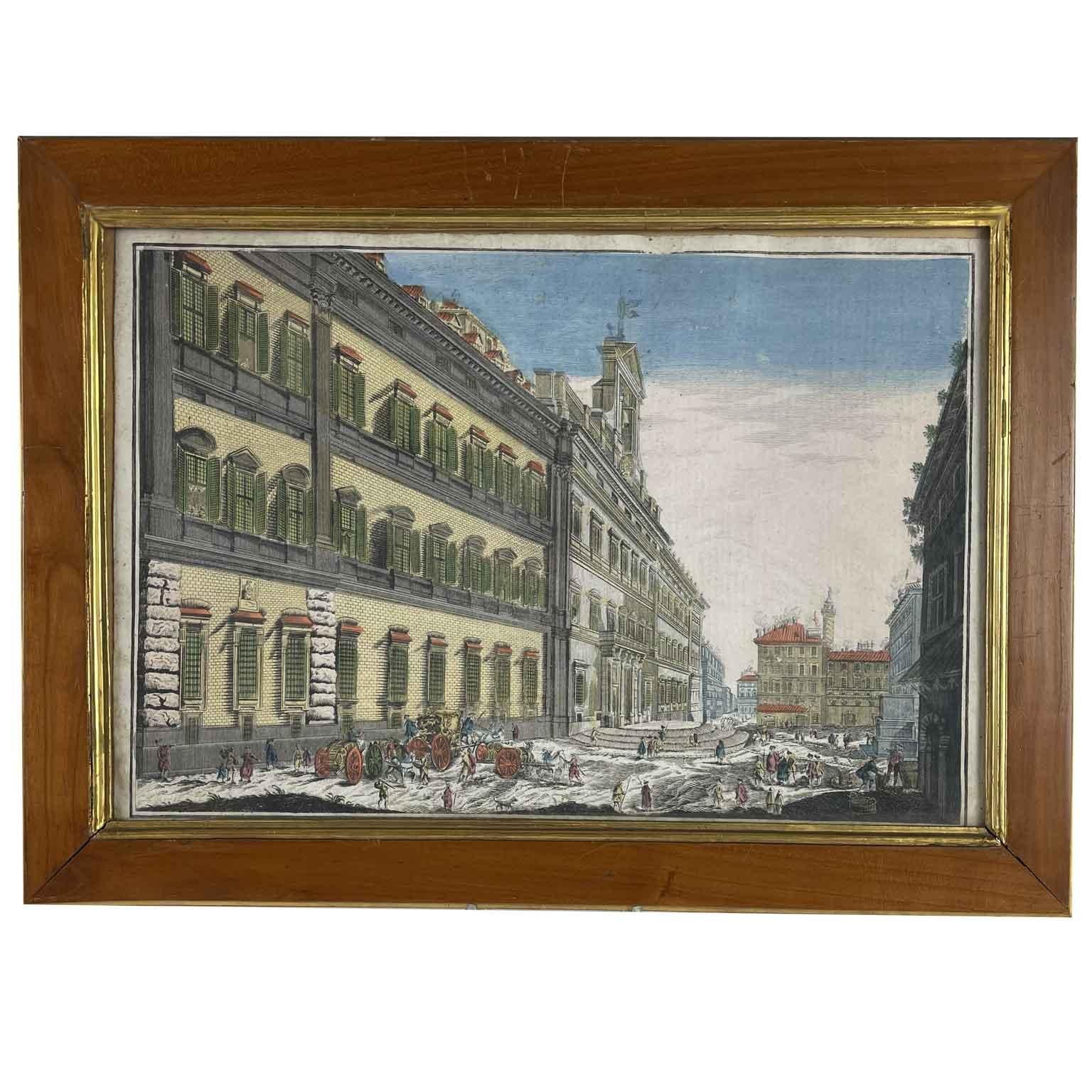 18th Century Set of Four Grand Tour Etchings Italian Architectural Views Remondini circa 1770 For Sale