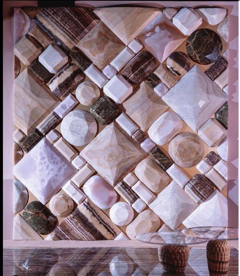 Contemporary Italian Architectural Wall Feature in Onyx designed by Ferruccia Laviani For Sale