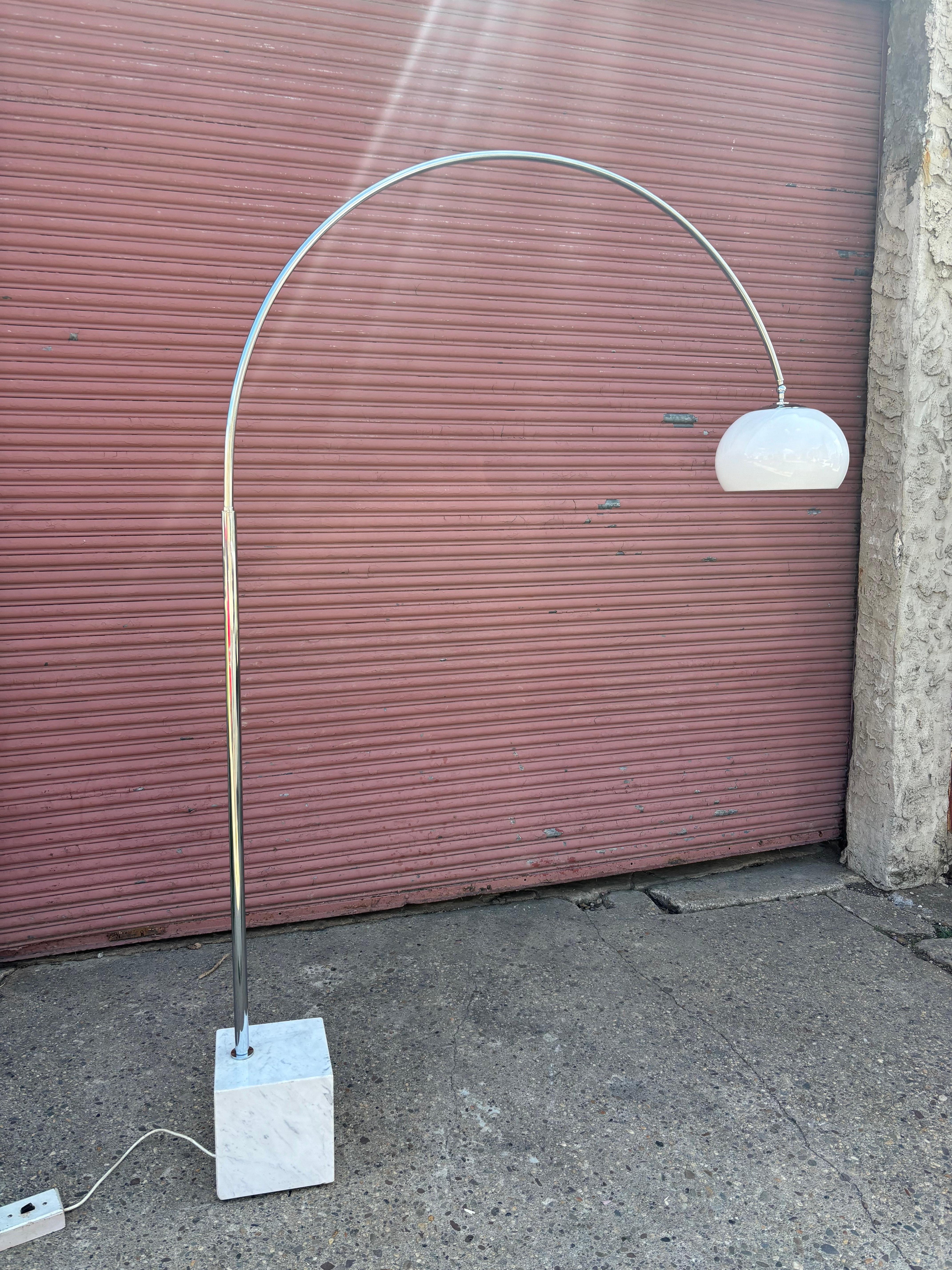 Arco Style Italian Adjustable Floor Lamp.  Adjust from 80