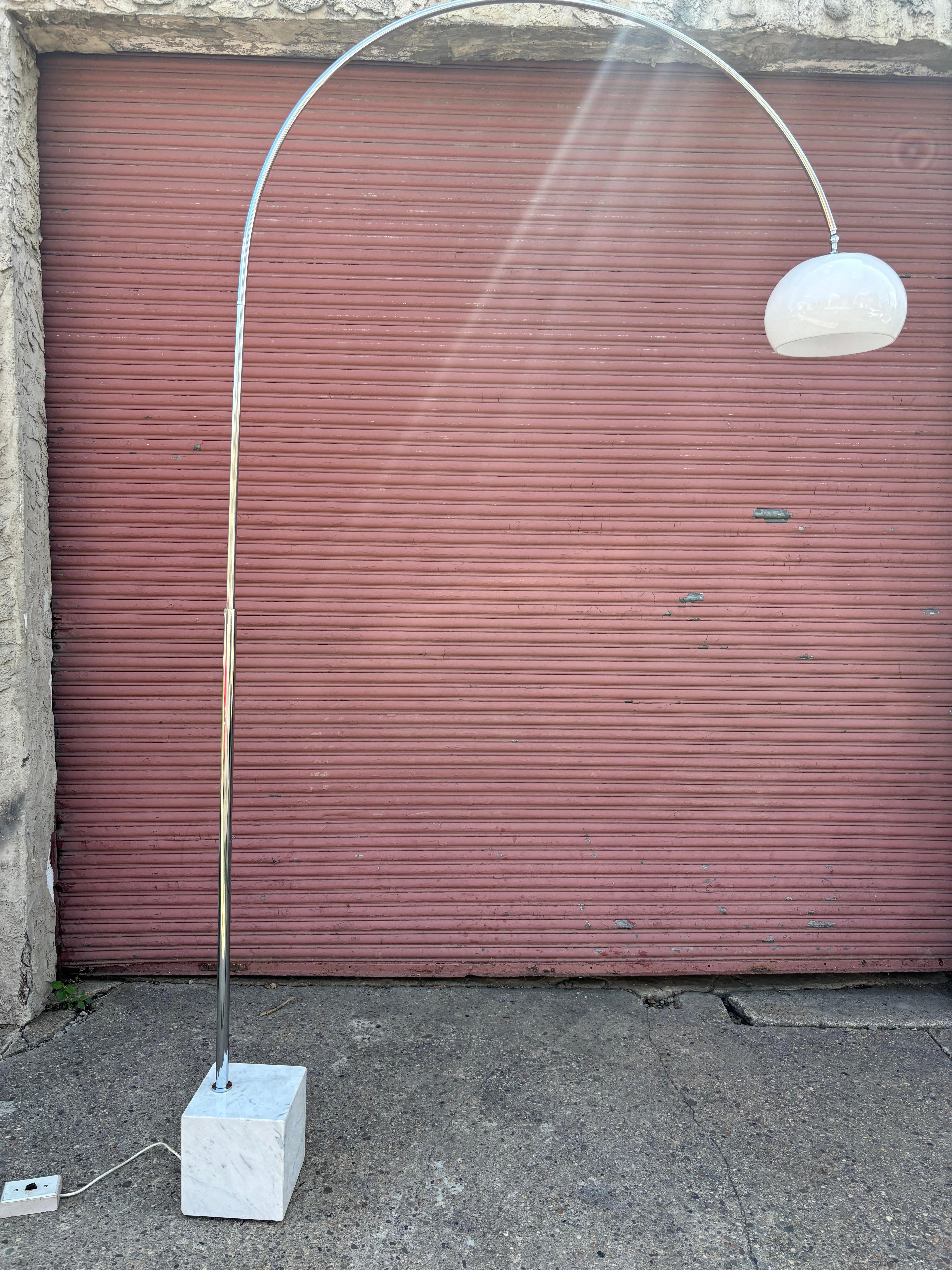 Italian Arco Style Adjustable Floor Lamp For Sale 1