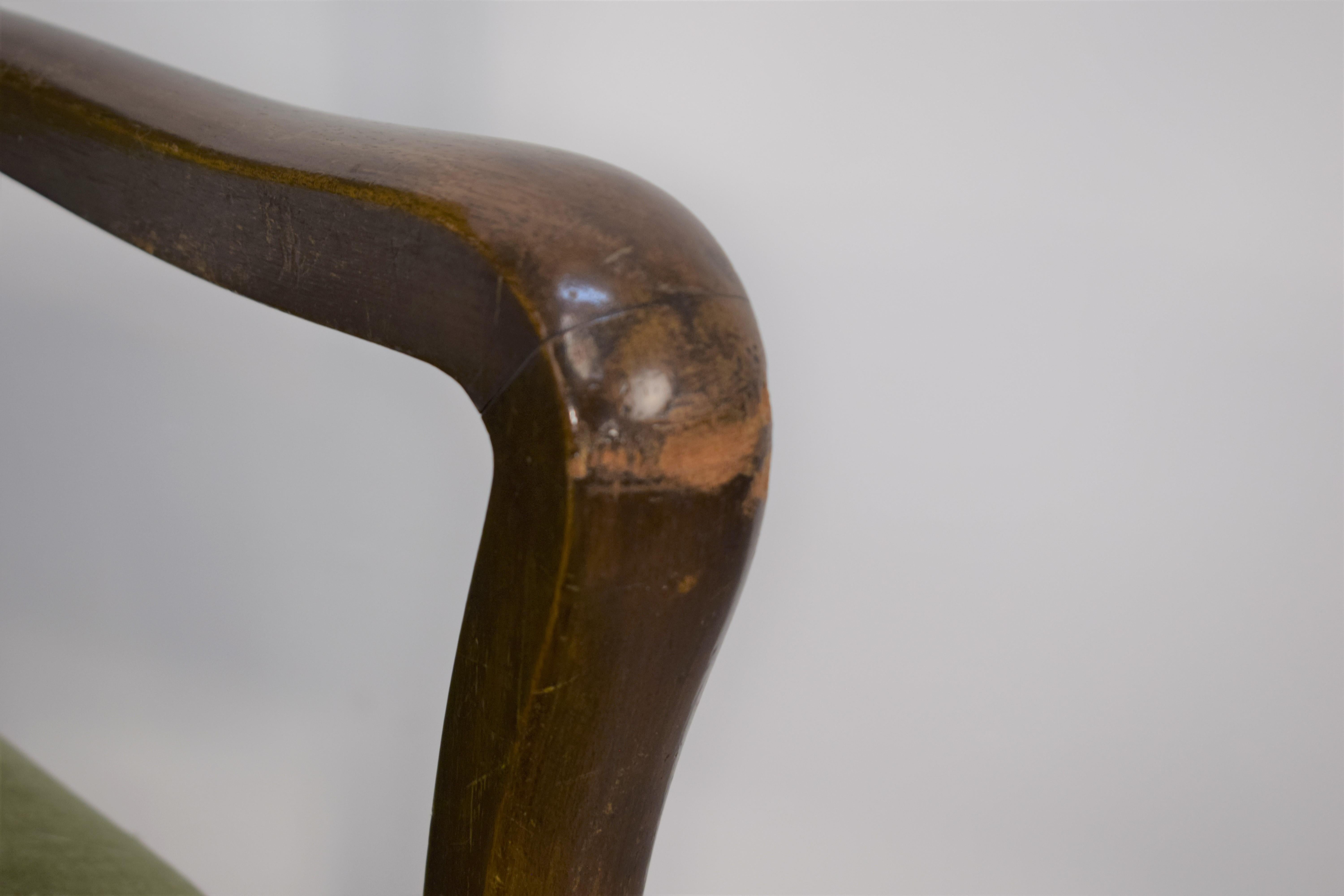 Italienischer Sessel, 1950er-Jahre (Holz) im Angebot