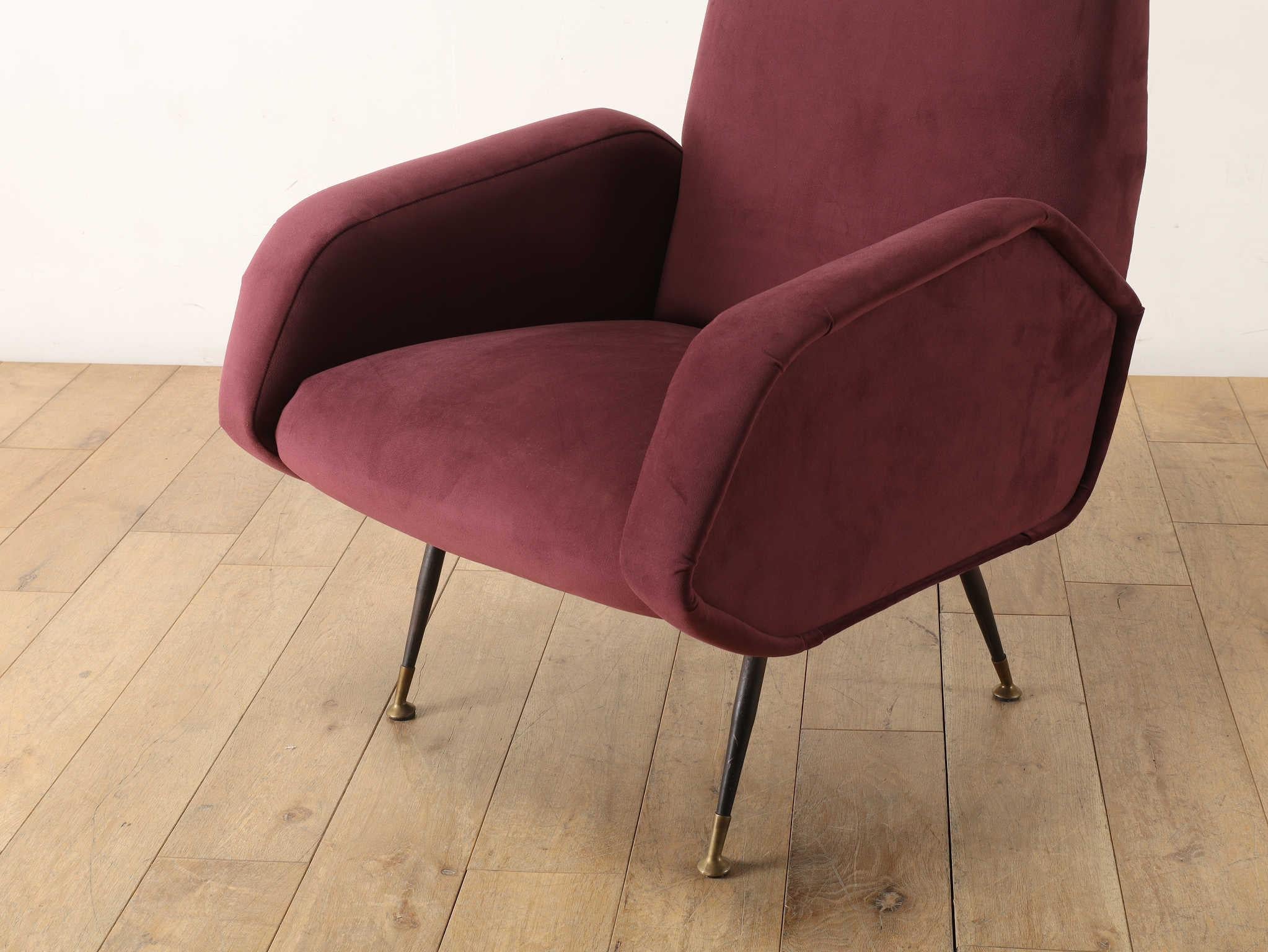 Mid-Century Modern Italian Armchair 1960's For Sale