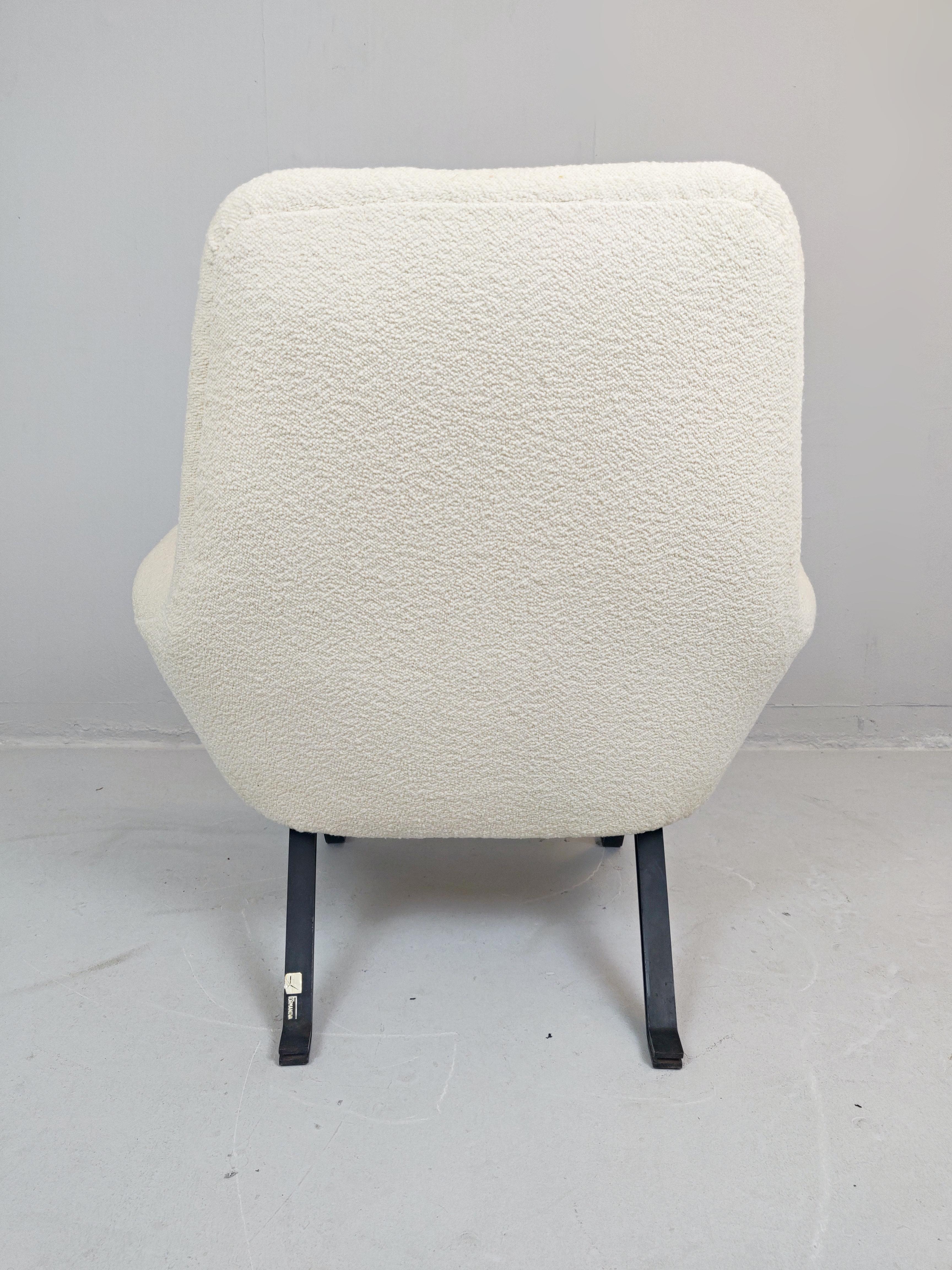 Mid-20th Century Italian Armchair by Formanova, New Upholstery