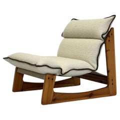 Italienischer Sessel von Ibisco aus weißem Bouclé