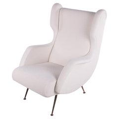 Fauteuil italien rembourré en bouclette de Marco Zanuso pour Arflex, 1960