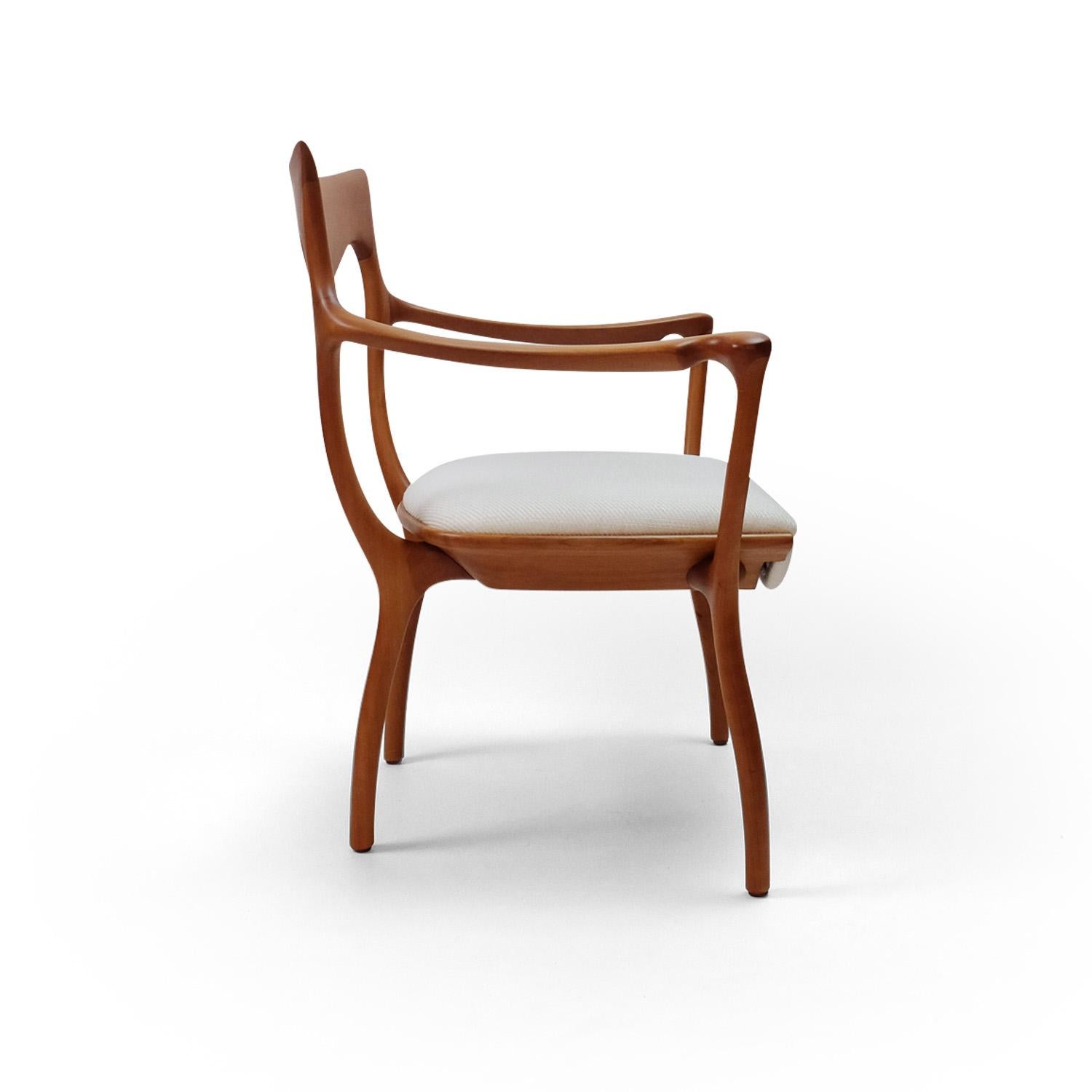 Organic Modern Italian Armchair by Roberto Lazzeroni for Ceccotti For Sale