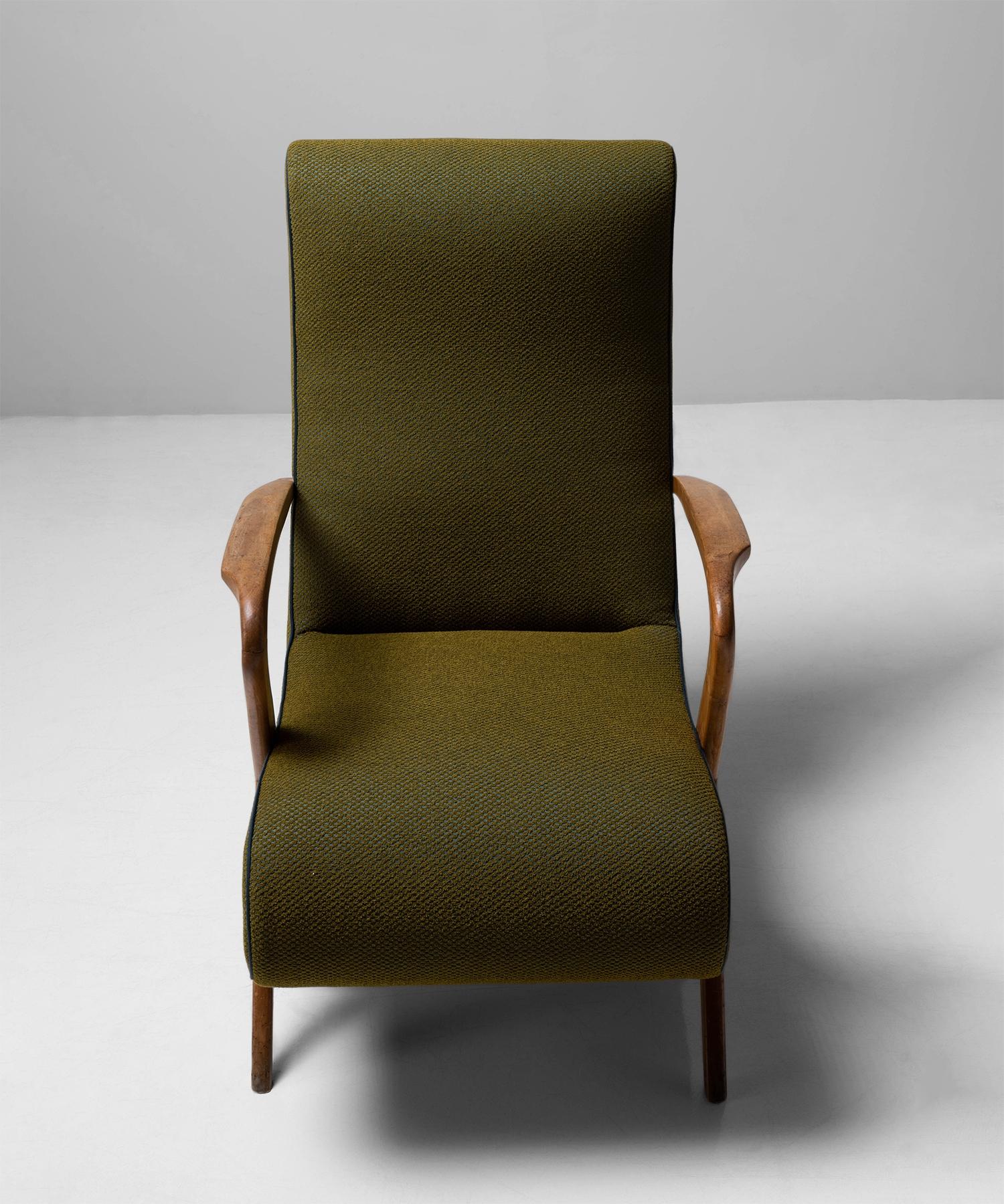 Italian Armchair in Two-Tone Polyester Fabric by Maharam 2
