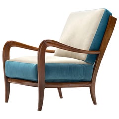 Italian Armchair in Walnut, 1960s