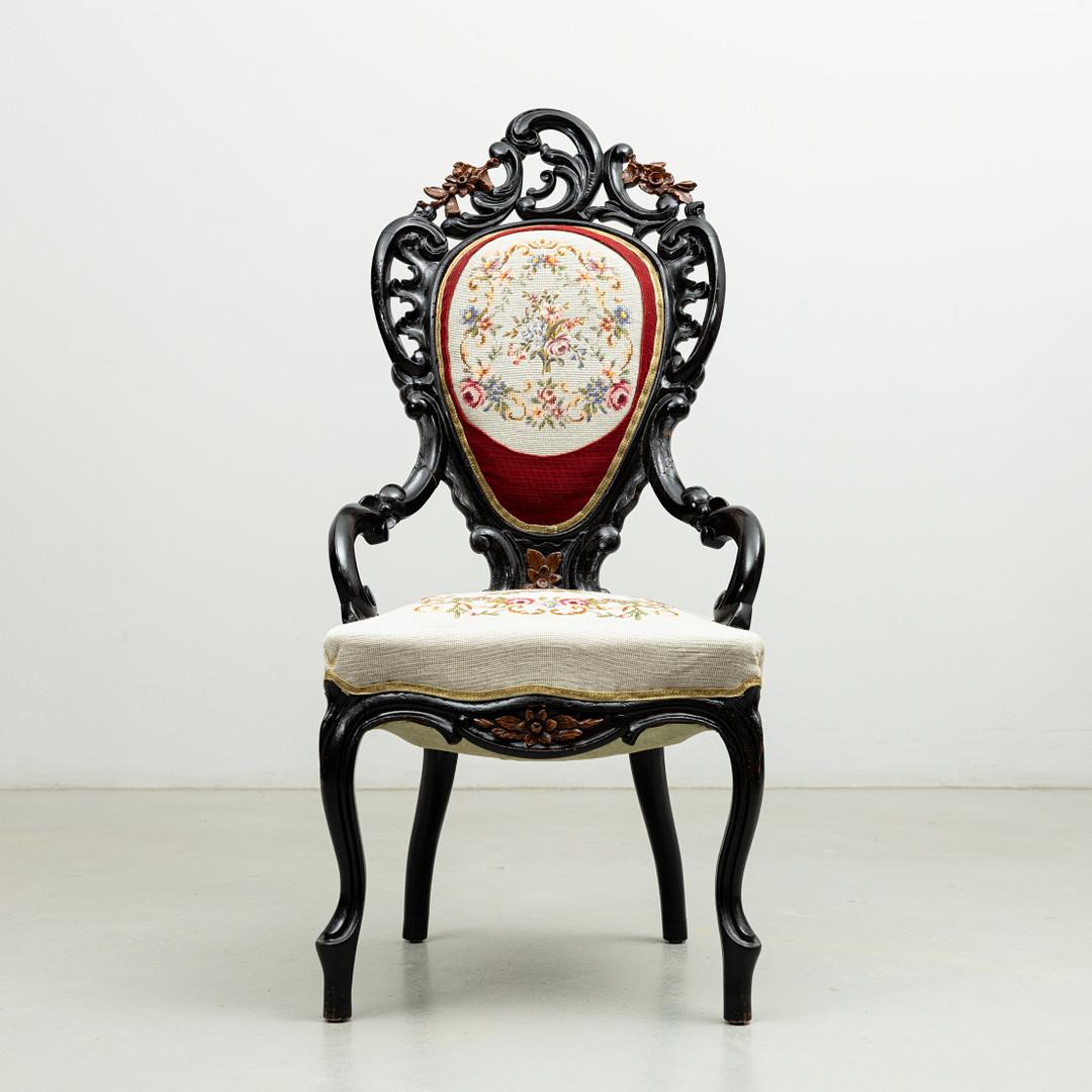Italian Armchair Rococo Style For Sale 5