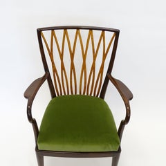 Sillón italiano con respaldo escultural, años 40