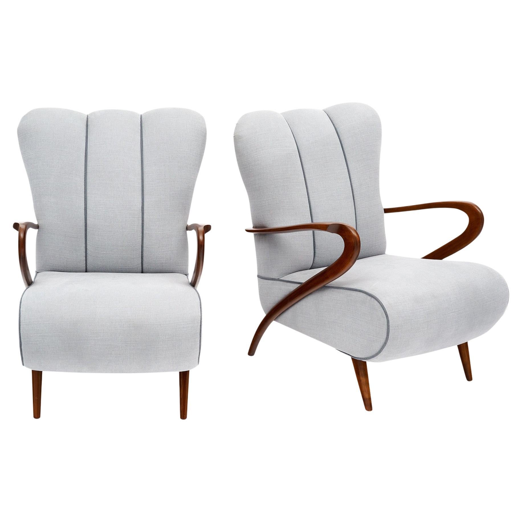 Italian Armchairs Attributed to Guiglielmo Ulrich For Sale