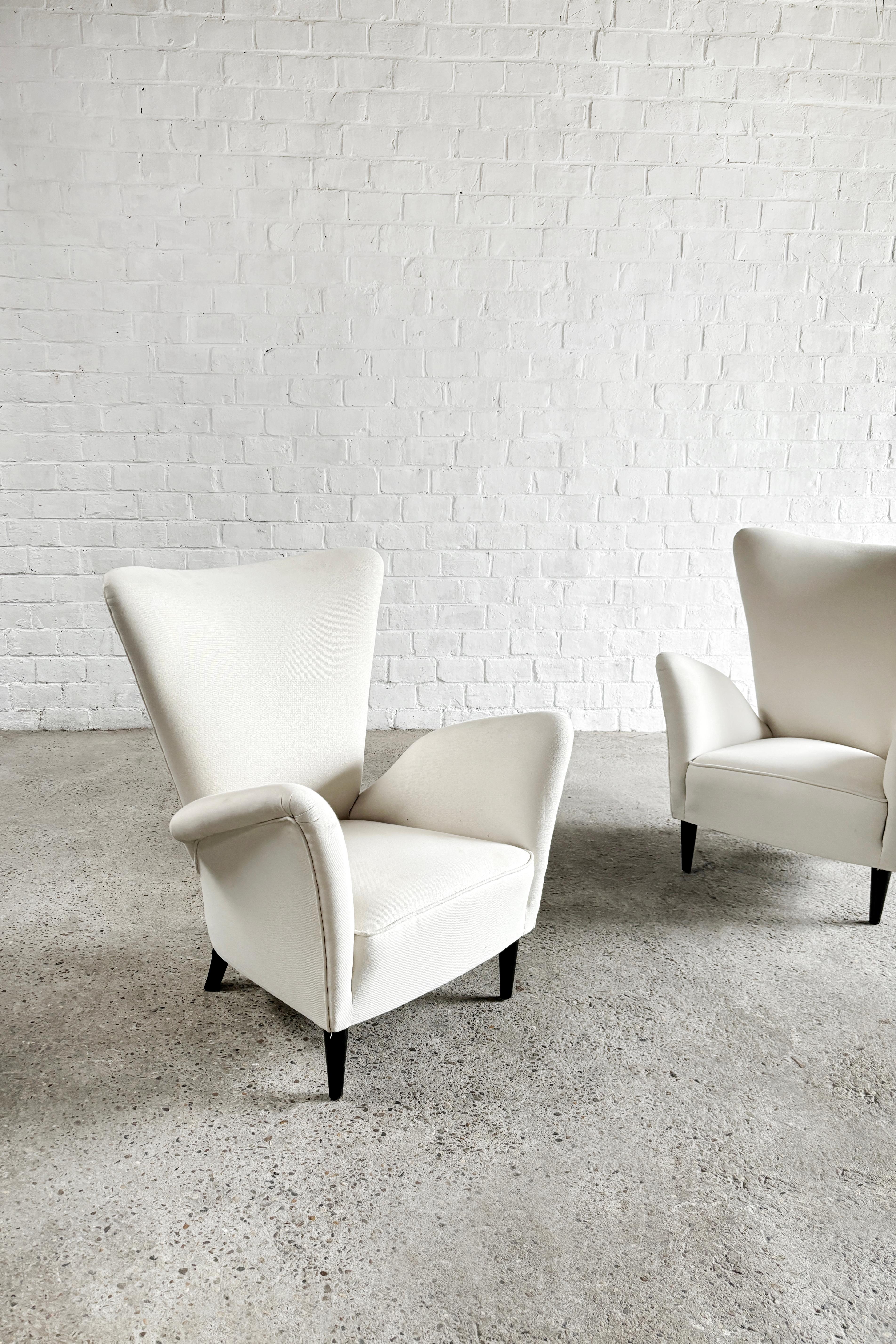 Mid-Century Modern Italian Armchairs By Gio Ponti For Hotel Bristol Merano, 1950's For Sale