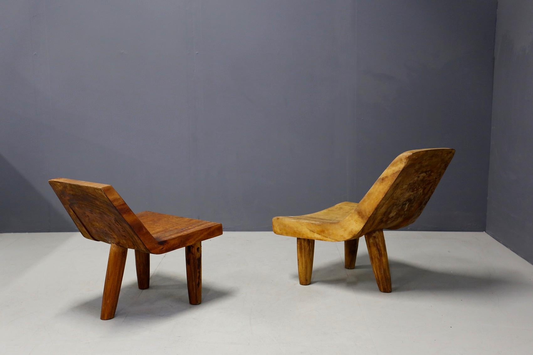 Italian Armchairs Contemporary Solid Wood, Hand Carved, 2000s 1