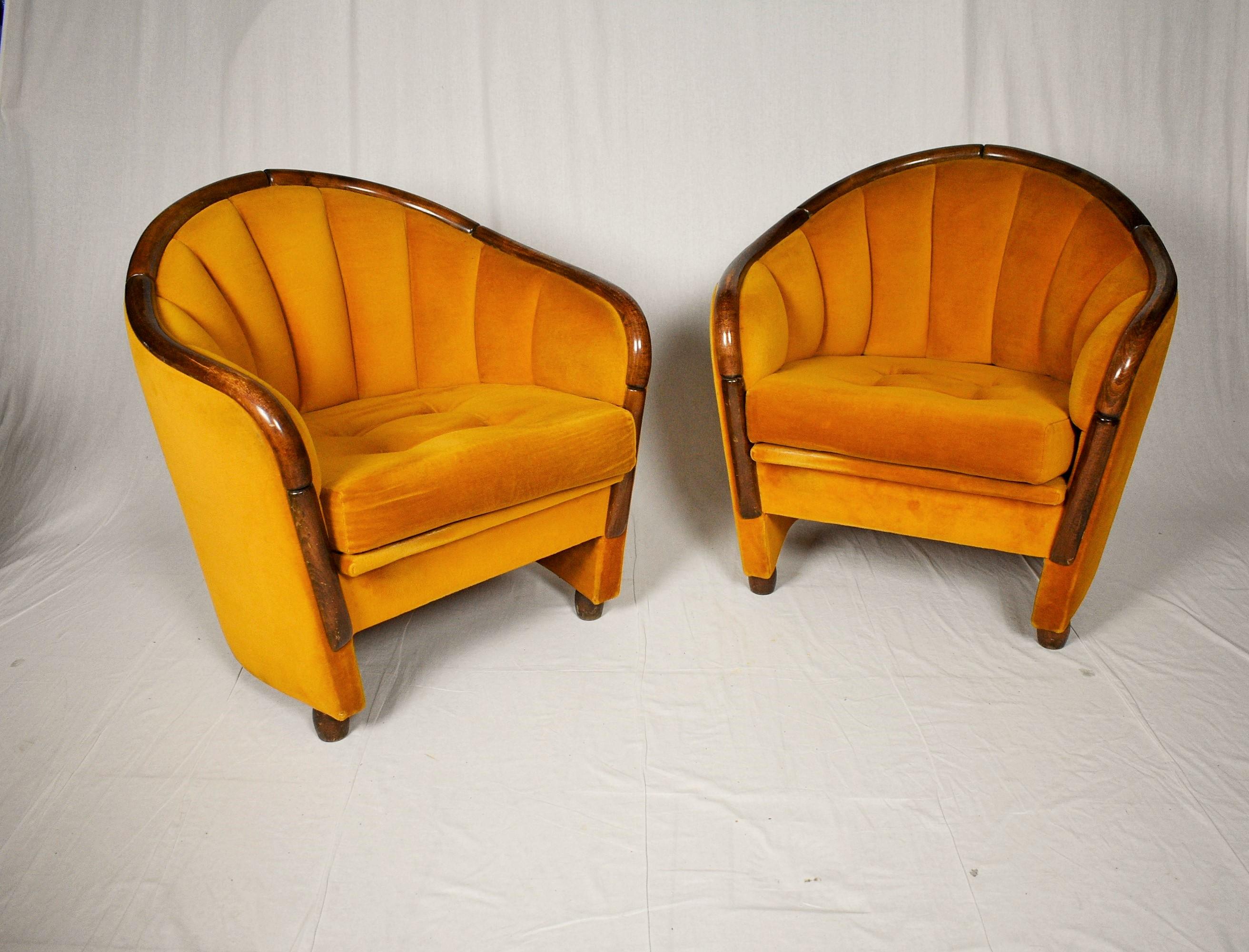 Mid-20th Century Italian Armchairs in the Style of Gio Ponti, 1950s