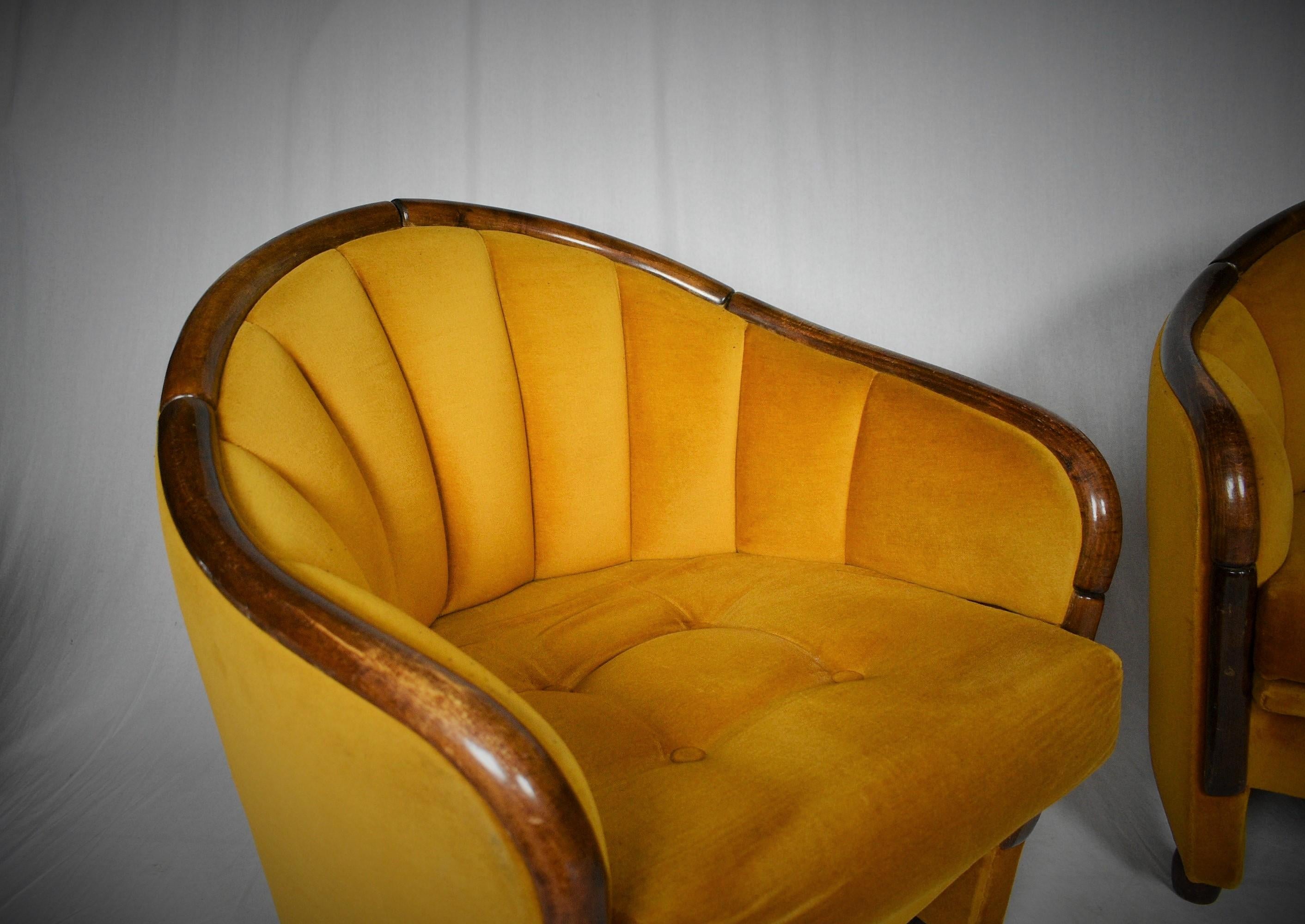 Italian Armchairs in the Style of Gio Ponti, 1950s 2