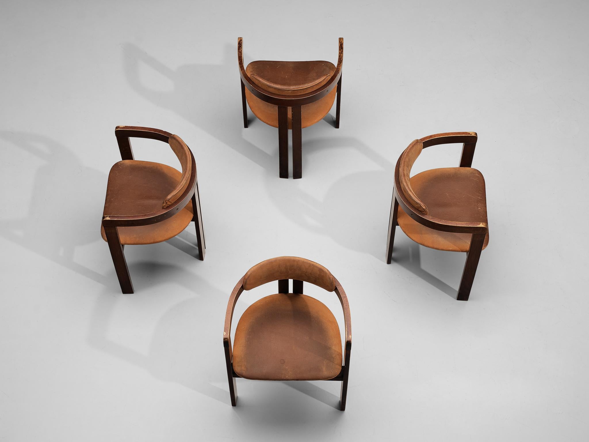 Italian Armchairs with Architectural Bentwood Frame 4