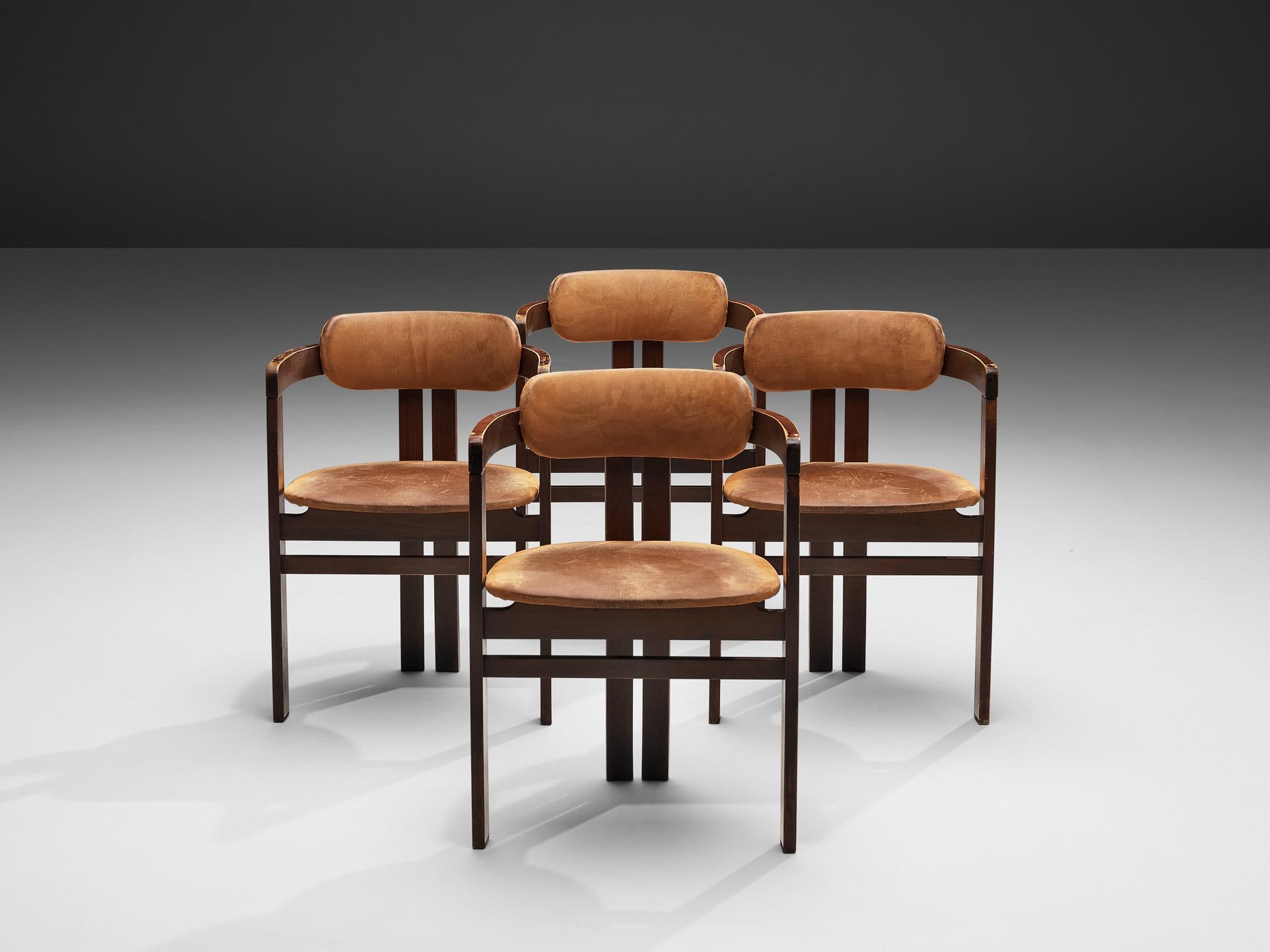 20th Century Italian Armchairs with Architectural Bentwood Frame