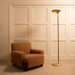 Italian armchairs wood & bouclé - 1970s