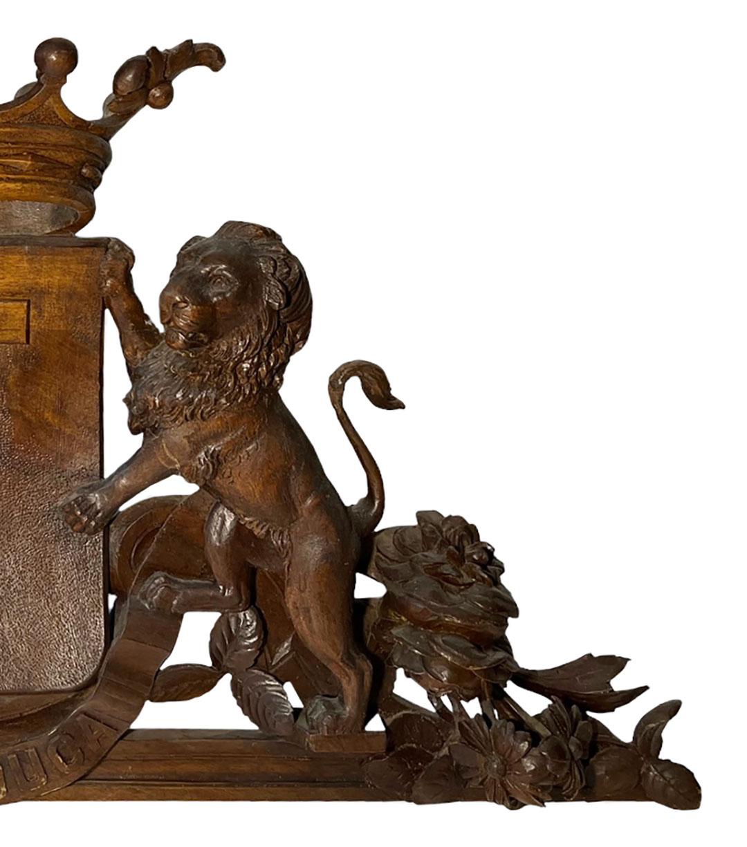 Late 19th Century Italian Armorial Pediments with Eagles, a Pair For Sale
