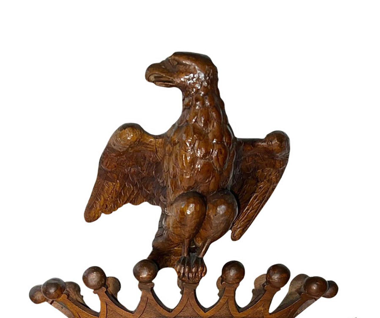 Italian Armorial Pediments with Eagles, a Pair For Sale 2