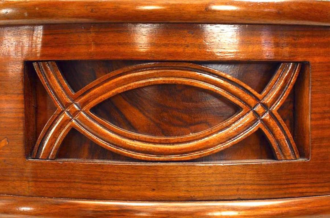 Italian Art Deco Rosewood Console Table For Sale 2