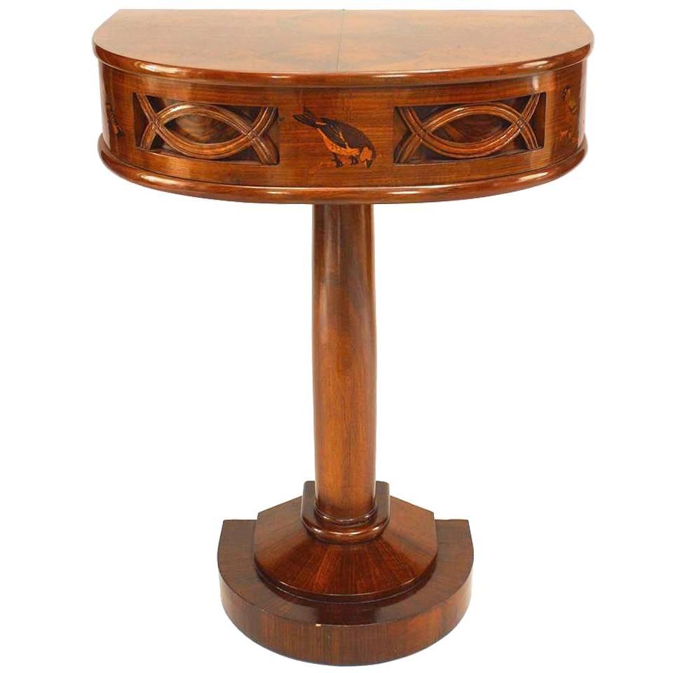 Italian Art Deco Rosewood Console Table