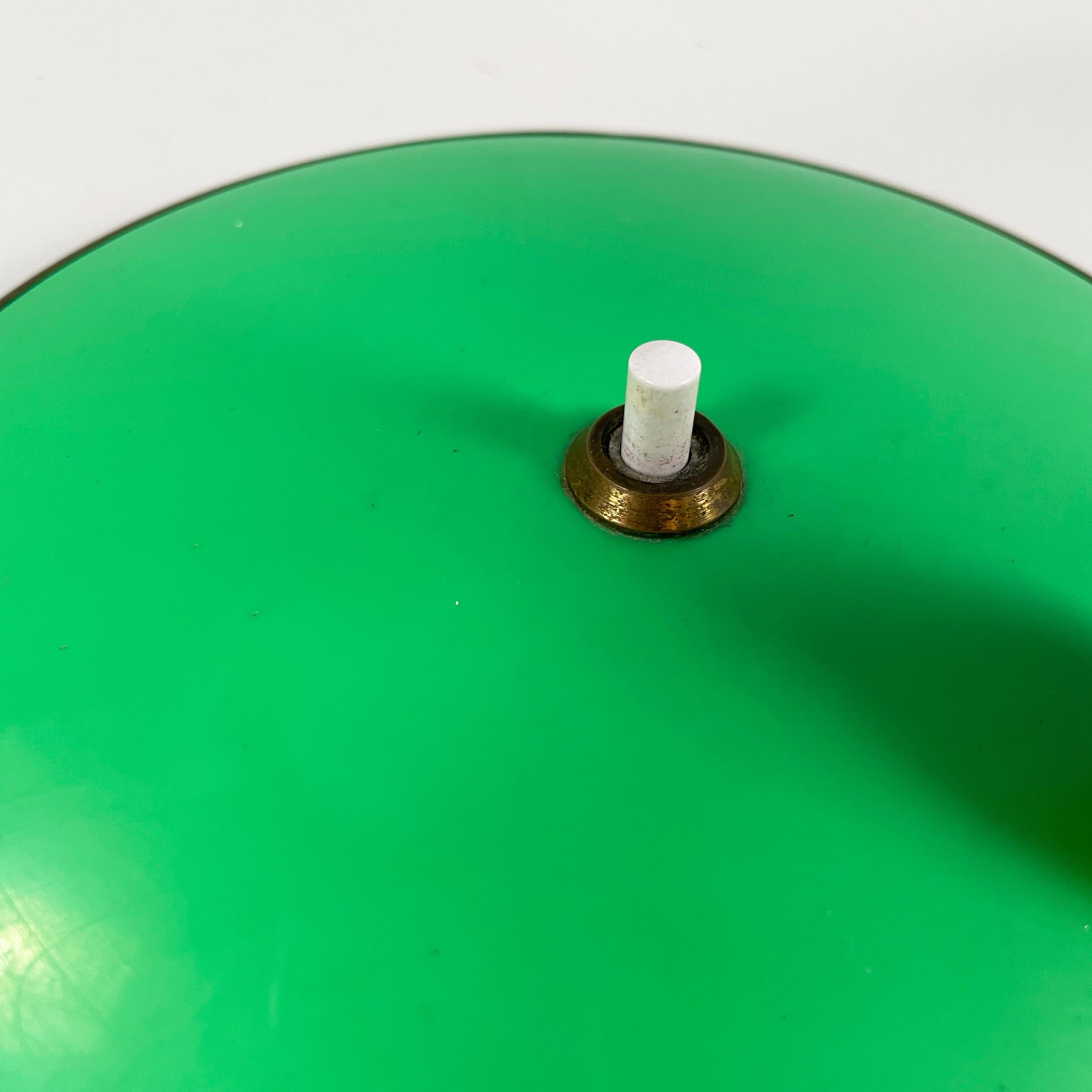 Lampe de table Art déco italienne réglable en laiton et métal vert, années 1950 en vente 15