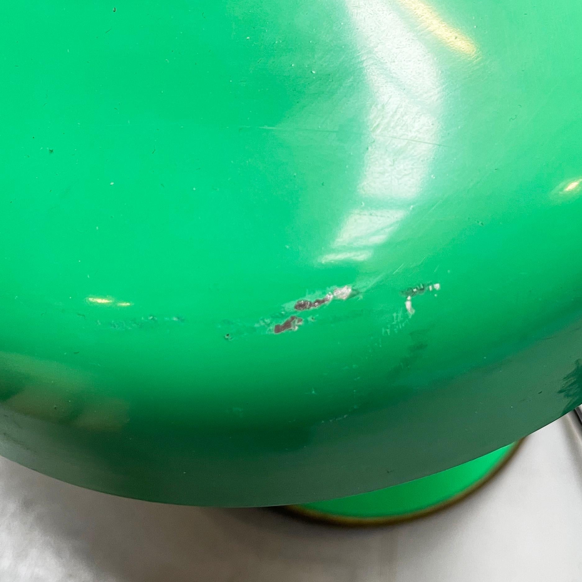 Lampe de table Art déco italienne réglable en laiton et métal vert, années 1950 en vente 7