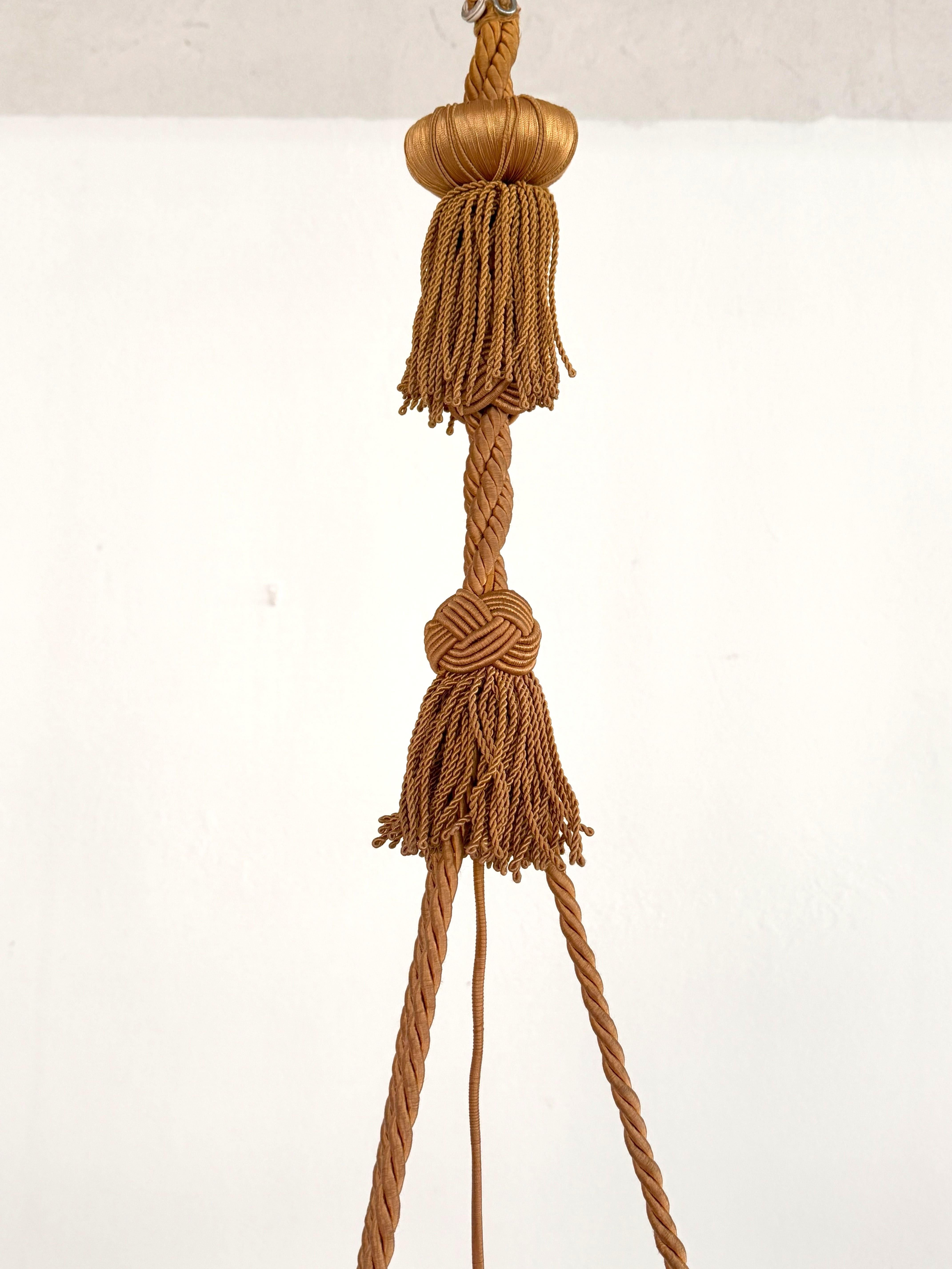 Lampadario in vetro alabastro Art Deco italiano, anni '40 in vendita 3
