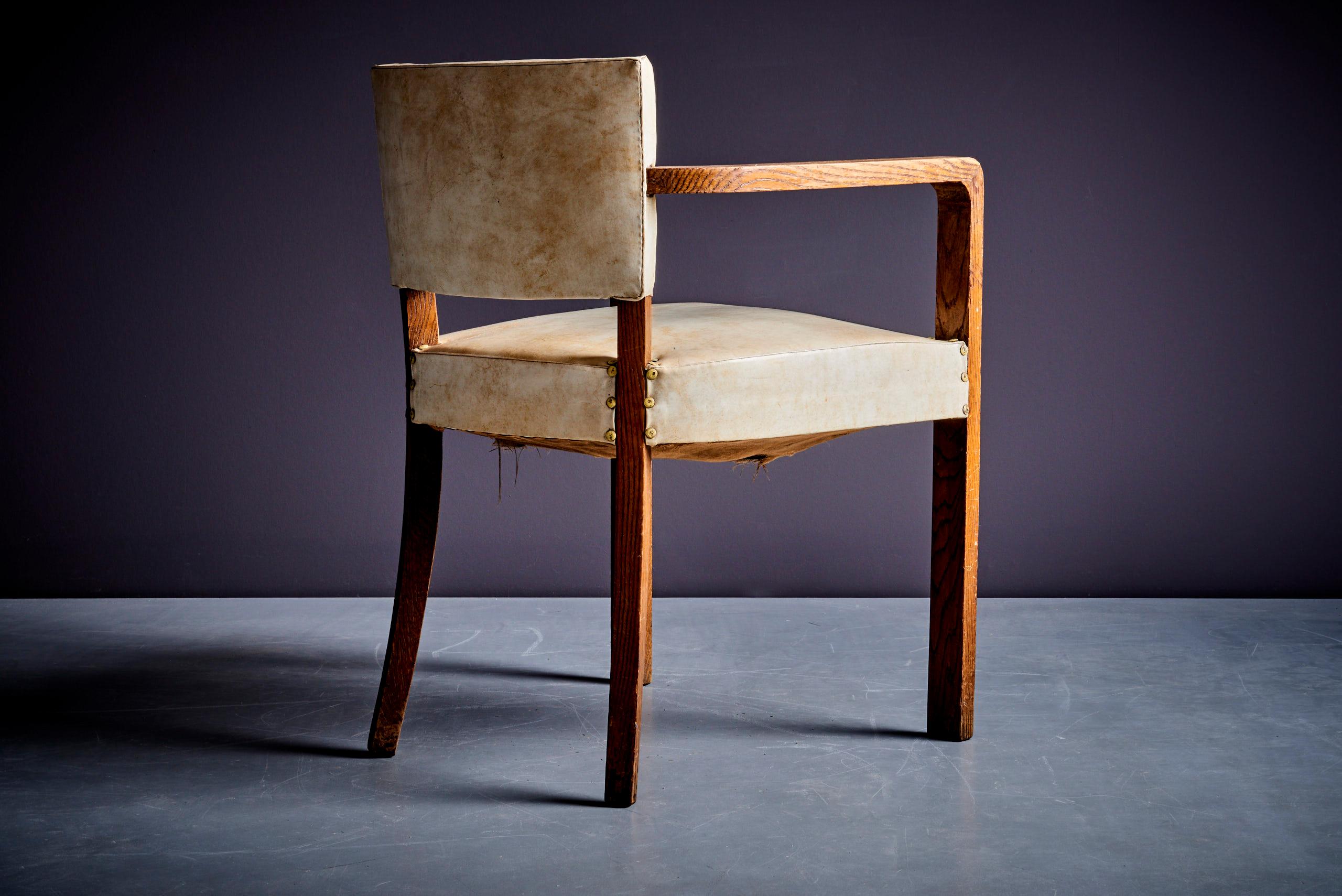 Fabric Italian Art Deco Arm Chair, 1930s For Sale