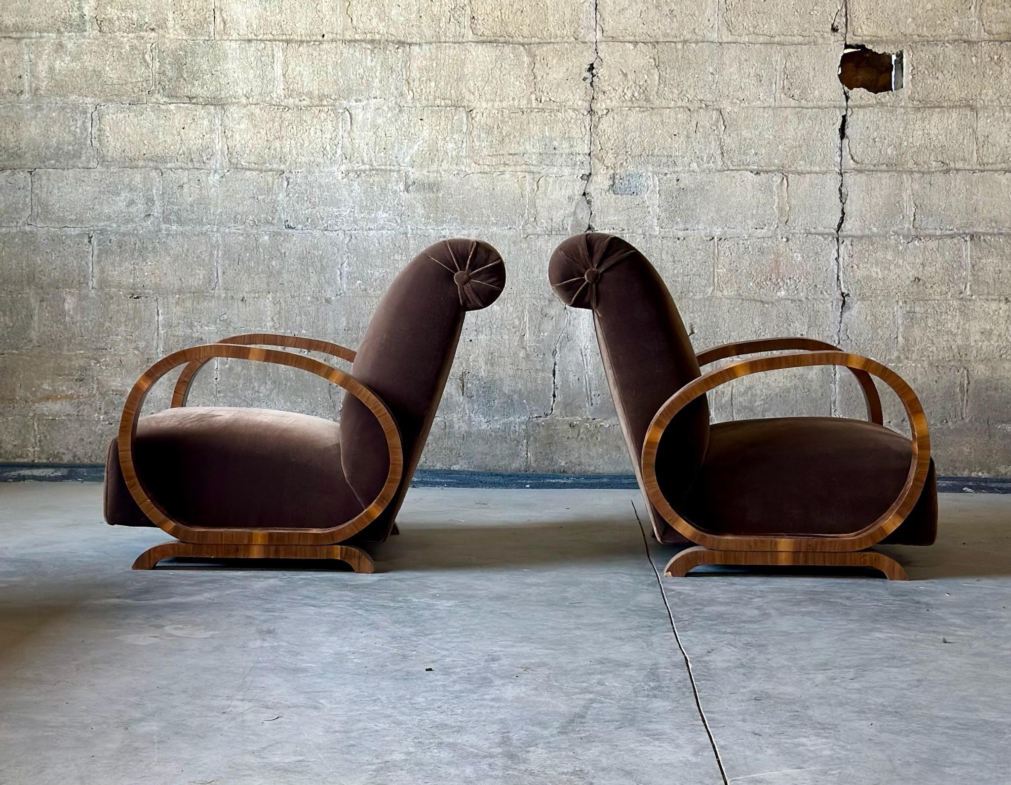 20th Century Italian Art Deco Armchairs