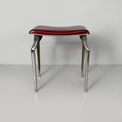 Taburete de mesa italiano de estilo Art Déco, de baquelita y metal, década de 1930