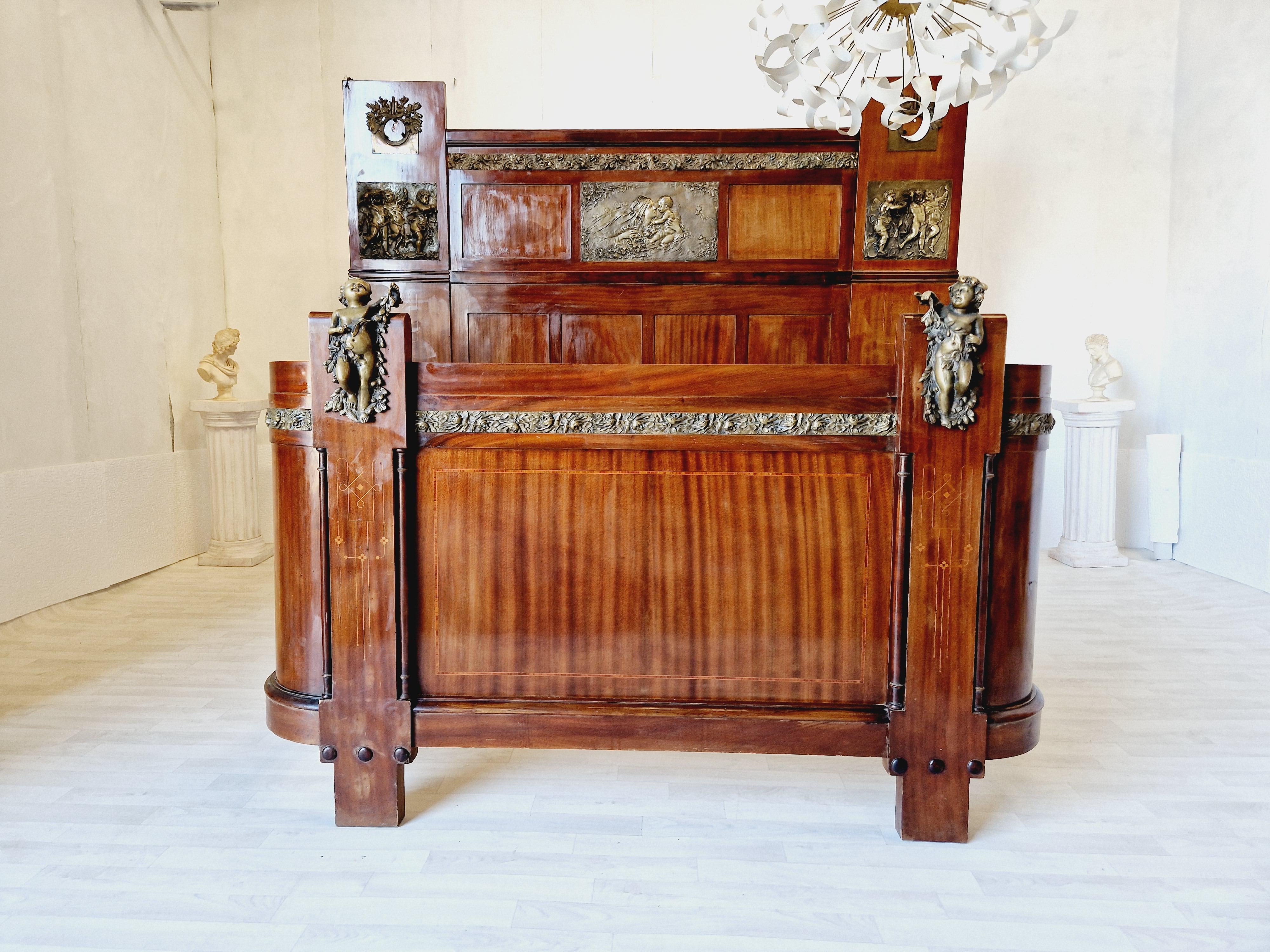 Art Deco Bed and Nightstands Liberty Style 4