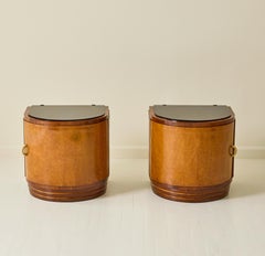 Italian Art Deco Bedside Tables, a pair, 1940s