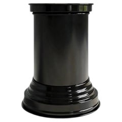 Italian Art Deco Black Glossy Side Table, Contemporary Design, in stock