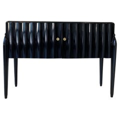 Italian Art Deco Black Lacquer Sideboard, 1940s, Attr. to Ulrich
