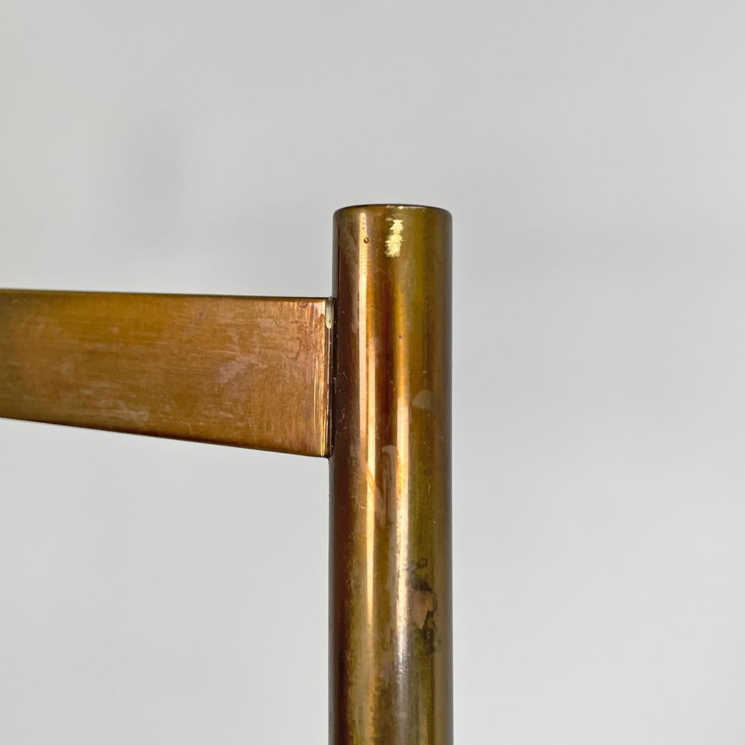 Lampada da terra in ottone Art Deco italiano con braccio regolabile e base in marmo scuro 1940s in vendita 5