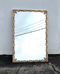 Italian Art Deco Brass Mirror